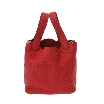 エルメス ピコタンロック PM  ルージュカザック/ゴールド金具 トリヨンクレマンス レディース バッグ 【中古】【bag】