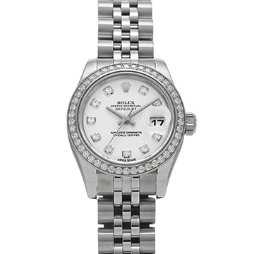 ロレックス レディ デイトジャスト 26 179384G ホワイト/ダイヤモンド レディース 時計 【中古】【wristwatch】