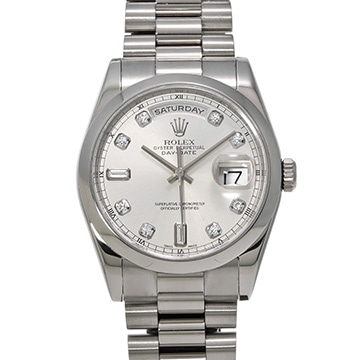 ロレックス デイデイト 118209A シルバー/ダイヤモンド メンズ 時計 【中古】【wristwatch】