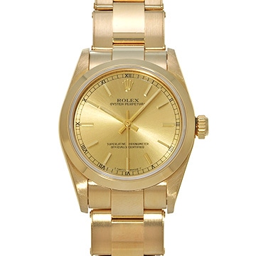 ロレックス オイスターパーペチュアル 67488 シャンパン ユニセックス 時計 【中古】【wristwatch】