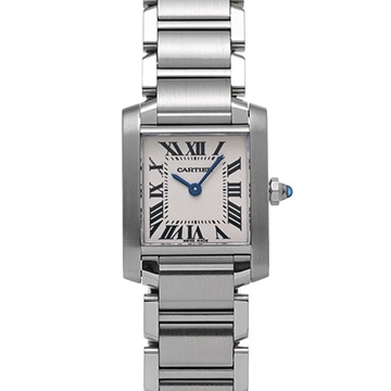 カルティエ タンクフランセーズ SM W51008Q3 シルバー レディース 時計 【中古】【wristwatch】