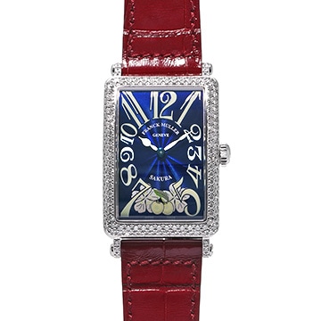 フランクミュラー ロングアイランド サクラ 952 QZ D ブルー レディース 時計 【中古】【wristwatch】
