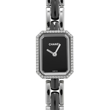 シャネル プルミエール セラミック H2163 ブラックラッカー レディース 時計 【中古】【wristwatch】