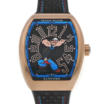 フランクミュラー ポパイ ヴァンガード V 45 SC POPEYE 5NBRNR ブラック メンズ 時計 【中古】【wristwatch】