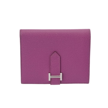 エルメス ベアン コンパクト シクラメン ヴォーエプソン ユニセックス 財布 【中古】【purse】