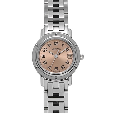 エルメス クリッパー CL4.210 ピンク レディース 時計 【中古】【wristwatch】