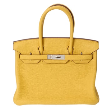 エルメス バーキン 30 ジョーヌアンブル トリヨンクレマンス レディース バッグ 【中古】【bag】