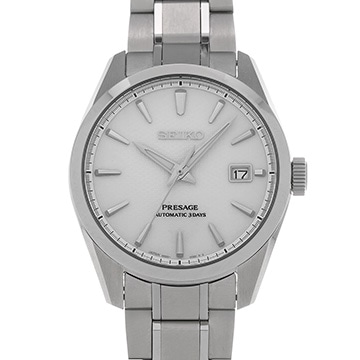 セイコー プレザージュ シャープエッジド シリーズ SARX115 ホワイト メンズ 時計 【中古】【wristwatch】