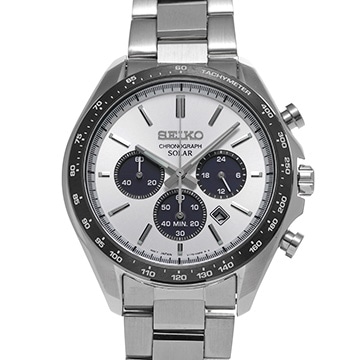 セイコー ソーラー クロノグラフ SBPY165 シルバー/ブラック メンズ 時計 【中古】【wristwatch】