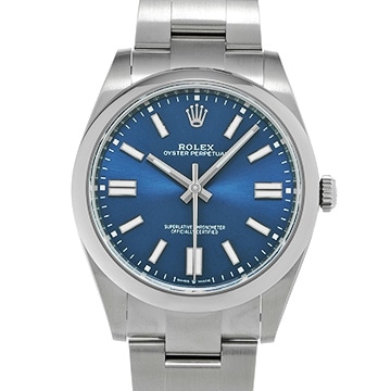 ロレックス オイスターパーペチュアル 41 124300 ブライトブルー メンズ 時計 【中古】【wristwatch】