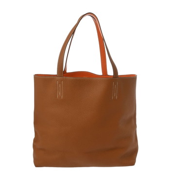 エルメス ドゥブルセンス 45 リバーシブル ゴールド/オレンジ トリヨンクレマンス ユニセックス バッグ 【中古】【bag】