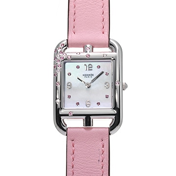エルメス ケープコッド SM CC1.233 ホワイトシェル/サファイア レディース 時計 【中古】【wristwatch】