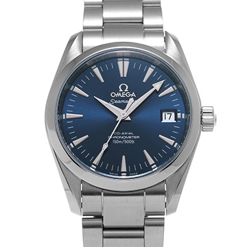 オメガ シーマスター アクアテラ コーアクシャル ミッドサイズ 2504.80 ブルー メンズ 時計 【中古】【wristwatch】