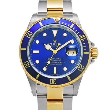 ロレックス サブマリーナ デイト 16613 ブルー メンズ 時計 【中古】【wristwatch】