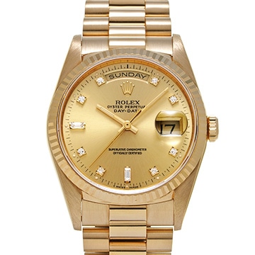 ロレックス デイデイト 18238A シャンパン/ダイヤモンド メンズ 時計 【中古】【wristwatch】