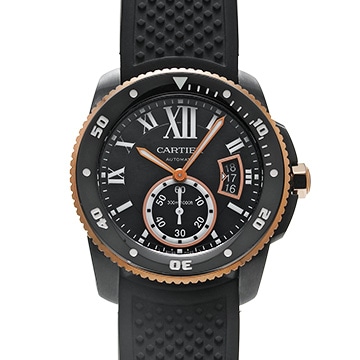 カルティエ カリブル ドゥ カルティエ ダイバー W2CA0004 ブラック メンズ 時計 【中古】【wristwatch】
