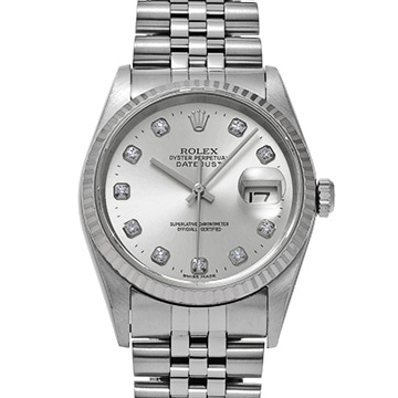 ロレックス デイトジャスト 16234G シルバー/ダイヤモンド メンズ 時計 【中古】【wristwatch】
