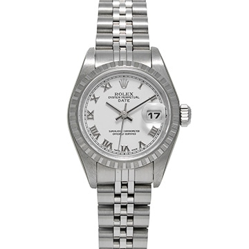 ロレックス オイスターパーペチュアル デイト 79240 ホワイト レディース 時計 【中古】【wristwatch】