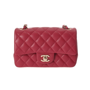 シャネル ミニ クラシック ハンドバッグ ピンク A69900 ラムスキン レディース バッグ 【中古】【bag】