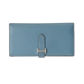 エルメス ベアンスフレ ブルージーン ヴォーエプソン ユニセックス 財布 【中古】【purse】