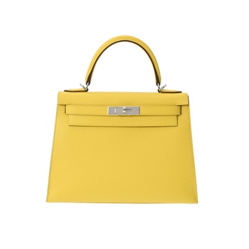 エルメス ケリー 28 外縫い 2WAY ジョーヌナプル ヴォーエプソン レディース バッグ 【中古】【bag】