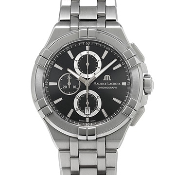 モーリス ラクロア アイコン クロノグラフ AI1018-SS002-330-1 ブラック メンズ 時計 【中古】【wristwatch】