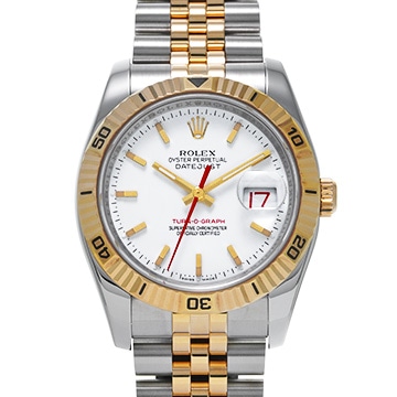 ロレックス デイトジャスト ターノグラフ 116263 ホワイト メンズ 時計 【中古】【wristwatch】
