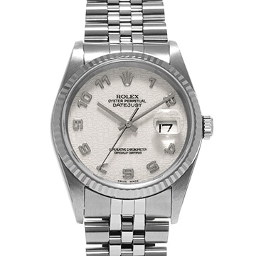ロレックス デイトジャスト 16234 アイボリーコンピュータ メンズ 時計 【中古】【wristwatch】