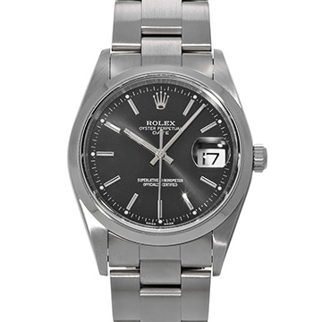 ロレックス オイスターパーペチュアル デイト 15200 ブラック メンズ 時計 【中古】【wristwatch】