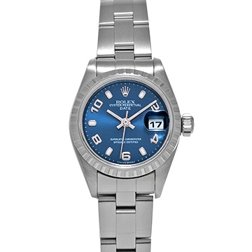 ロレックス オイスターパーペチュアル デイト 79240 ブルー レディース 時計 【中古】【wristwatch】