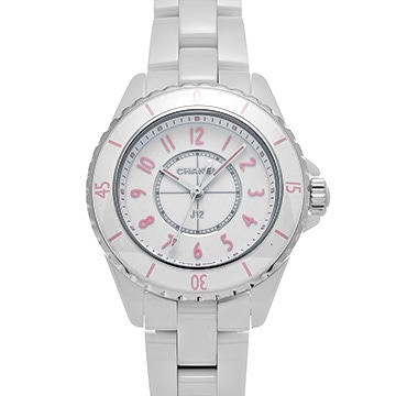 シャネル J12 ピンクブラッシュ H6755 ホワイト レディース 時計 【中古】【wristwatch】