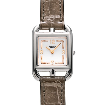 エルメス ケープコッド CC1.312.223 ホワイト/ダイヤモンド レディース 時計 【中古】【wristwatch】