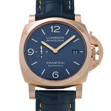 パネライ ルミノールマリーナ ゴールドテック PAM01112 ブルー メンズ 時計 【中古】【wristwatch】