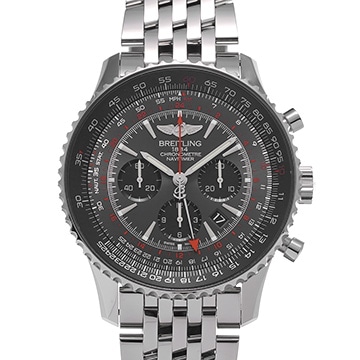 ブライトリング ナビタイマー B04 クロノグラフ GMT 48 AB04413A/F573 ブラック メンズ 時計 【中古】【wristwatch】