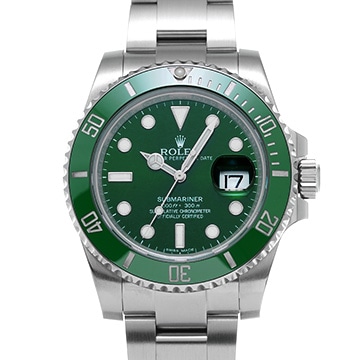 ロレックス サブマリーナ デイト 116610LV グリーン メンズ 時計 【中古】【wristwatch】