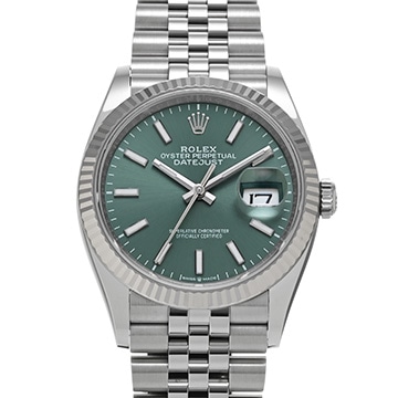 ロレックス デイトジャスト 36 126234 ミントグリーン メンズ 時計 【中古】【wristwatch】