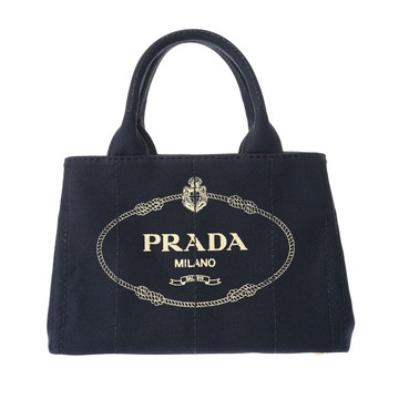 プラダ カナパトート 2WAY ネイビー 1BG439 キャンバス/ファブリック レディース バッグ 【中古】【bag】
