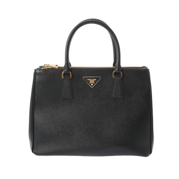 プラダ ガレリア ラージバッグ 2WAY ブラック 1BA274 サフィアーノレザー レディース バッグ 【中古】【bag】