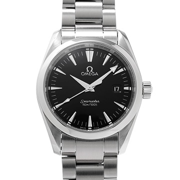 オメガ シーマスター アクアテラ クォーツ 2518.50 ブラック メンズ 時計 【中古】【wristwatch】