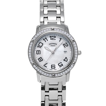 エルメス クリッパー CP1.330 ホワイトシェル レディース 時計 【中古】【wristwatch】