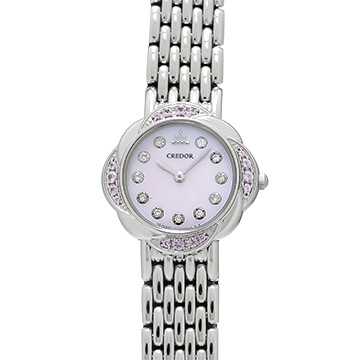 セイコー クレドール シグノ GSTE841 ピンクシェル/ダイヤモンド レディース 時計 【中古】【wristwatch】