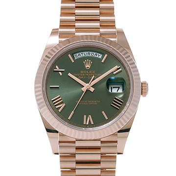 ロレックス デイデイト 40 228235 オリーブグリーン メンズ 時計 【中古】【wristwatch】