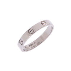 カルティエ ミニラブリング #60 シルバー K18ホワイトゴールド WG レディース ジュエリー 【中古】【jewelry】