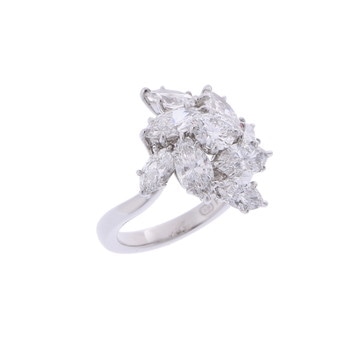 ハリー ウィンストン ピルエット リング シルバー FRDPRFPRSPIR Pt950プラチナ レディース ジュエリー 【中古】【jewelry】