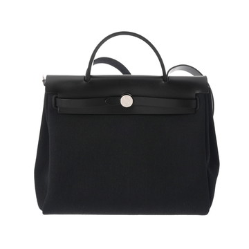 エルメス エールバッグ ジップ PM 2WAY ブラック トワルミリタリー/ヴァッシュハンター ユニセックス バッグ 【中古】【bag】