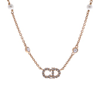 ディオール CLAIR D LUNE  ゴールド/ホワイト メタル/クリスタル/レジンパール レディース ジュエリー 【中古】【jewelry】