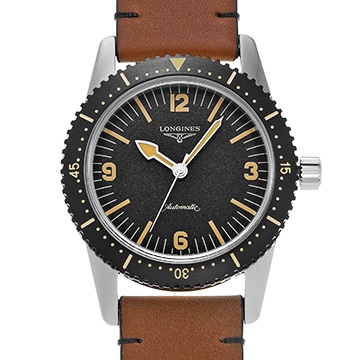 ロンジン ヘリテージ スキンダイバー L2.822.4.56.2 ブラック メンズ 時計 【新品】【wristwatch】