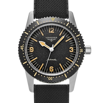 ロンジン ヘリテージ スキンダイバー L2.822.4.56.9 ブラック メンズ 時計 【新品】【wristwatch】