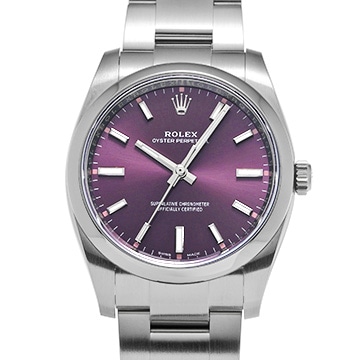 ロレックス オイスターパーペチュアル 34 114200 レッドグレープ メンズ 時計 【中古】【wristwatch】