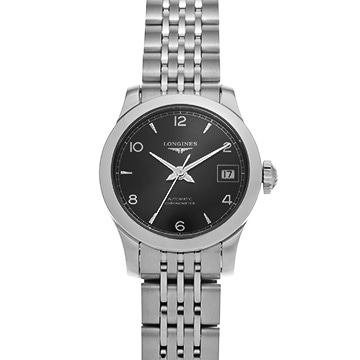 ロンジン レコード L2.320.4.56.6 ブラック・グラデーション レディース 時計 【新品】【wristwatch】